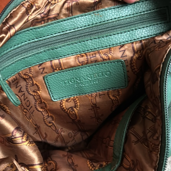 Tignanello Green Hobo Handbag - Picture 5 of 8